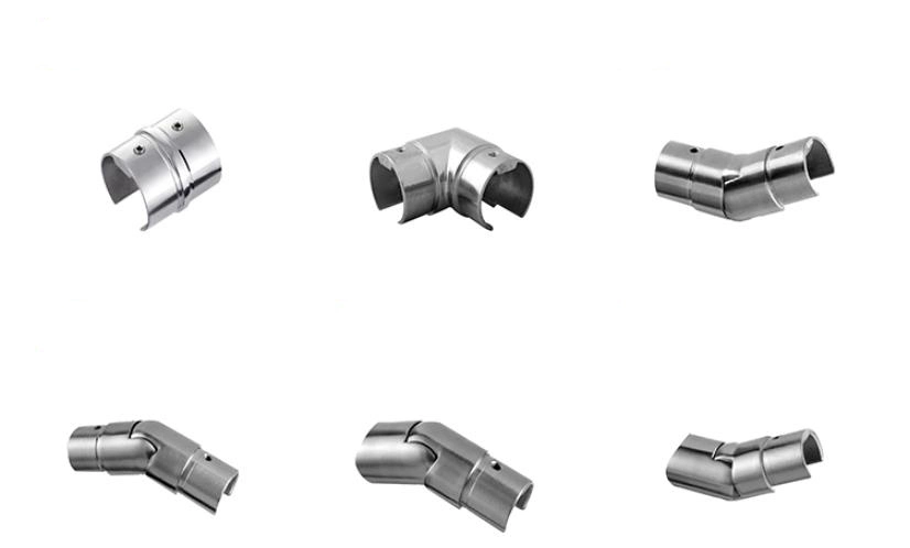 China Supplier AISI 304/316 Stainless Steel Inox Square Slot Tube Channel Fitting for Railing