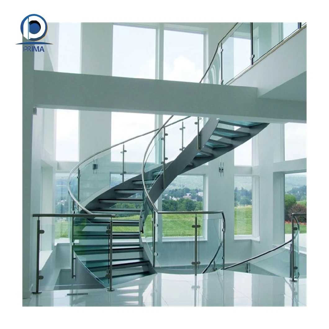Prima Outdoor Modular Laminated Stainless Steel China Stair Balcony Cable Spigot Glass Railing