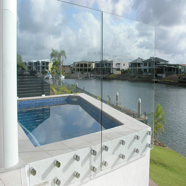 Swimming Pool Spigot Glass Fence Frameless Glass Railing