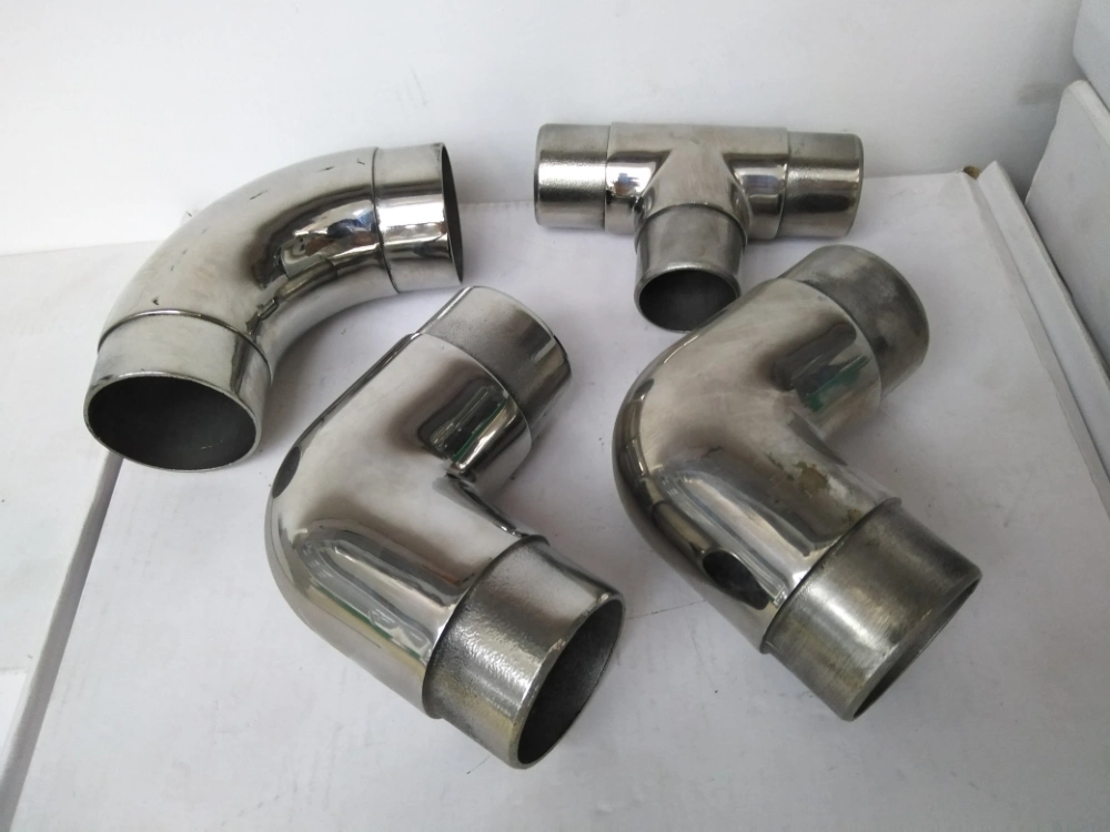 Stainless Steel Tube Connector Railing Fittings Three Way Elbow
