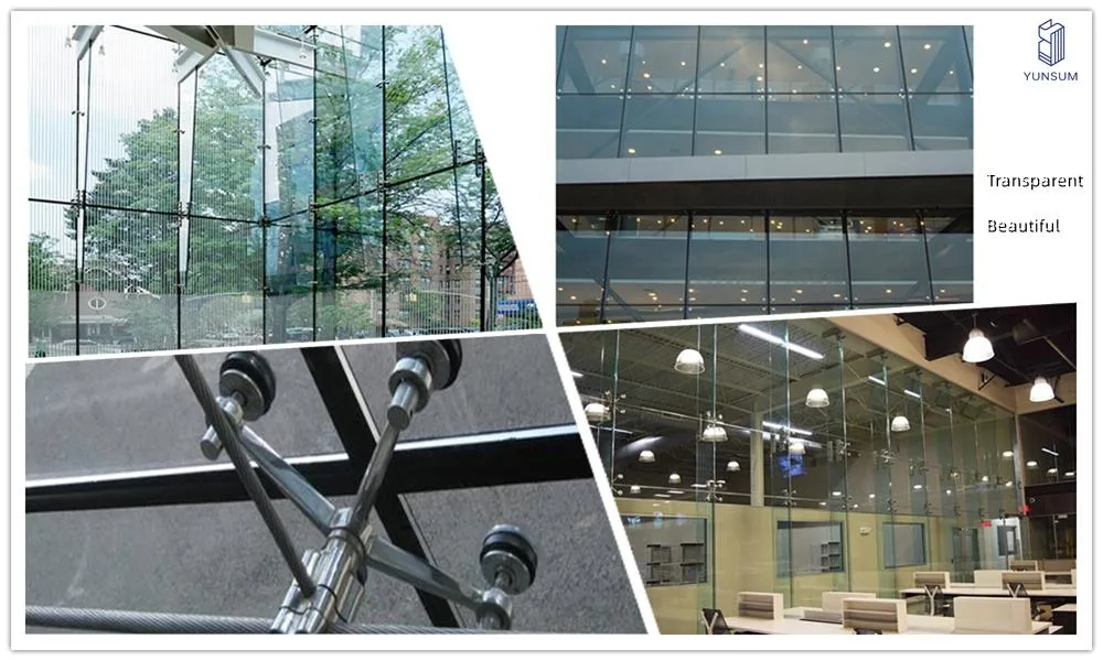 Aluminium Glass Balustrades Frameless Profile U Channel Clamp Glass Stair Railing