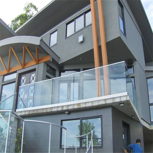 Durable Customized Aluminum Base U Channel Glass Balustrade/Handrail/Railing for Residential Project