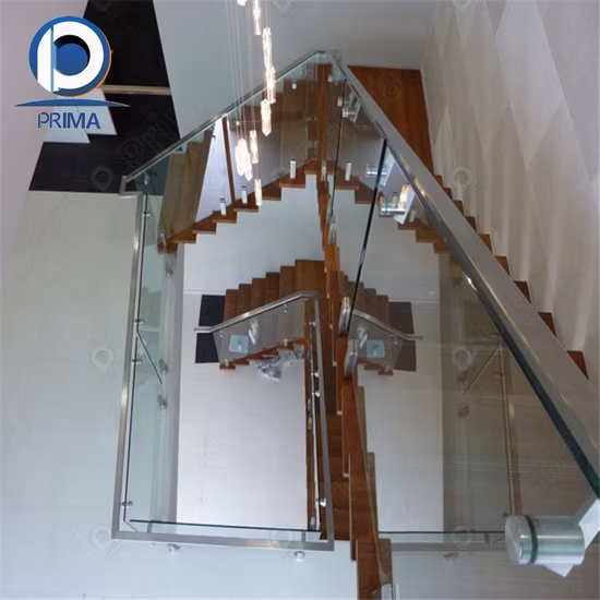 Prima Outdoor Modular Laminated Stainless Steel China Stair Balcony Cable Spigot Glass Railing