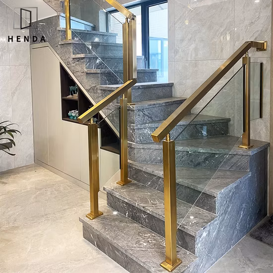 Factory Direct Price Stainless Steel Frameless Stair Handrail Tempered Laminated Glass Fencing Balustrade Baluster Aluminium Aluminum U Channel Balcony Railing