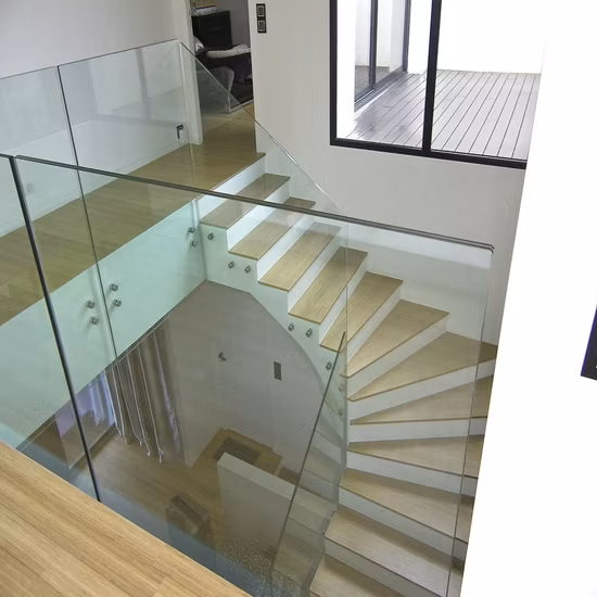 Villa Outdoor Frameless Glass Railing System with Tempered Glass