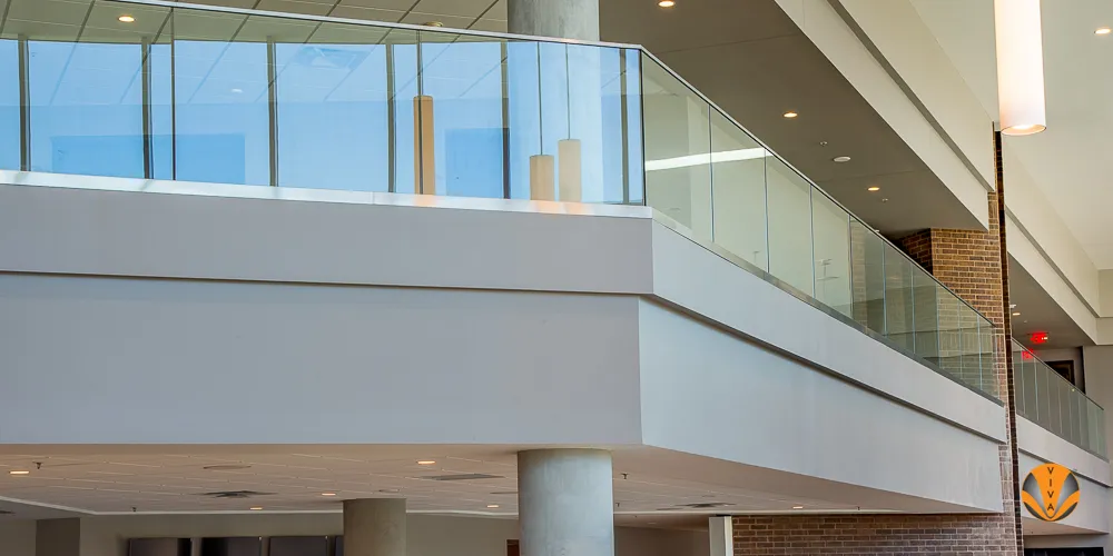 Fashion Design Powder Coated Aluminum Channel Glass Railing