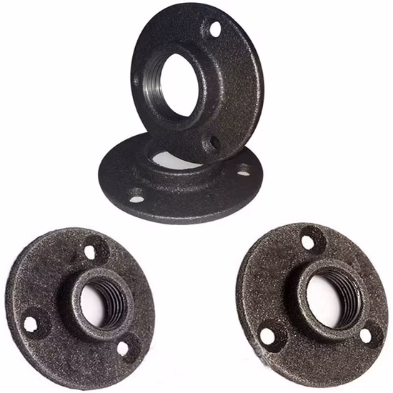 Rustic Black Pipe Fitting Retro Style Flange 1/2inch for Railing